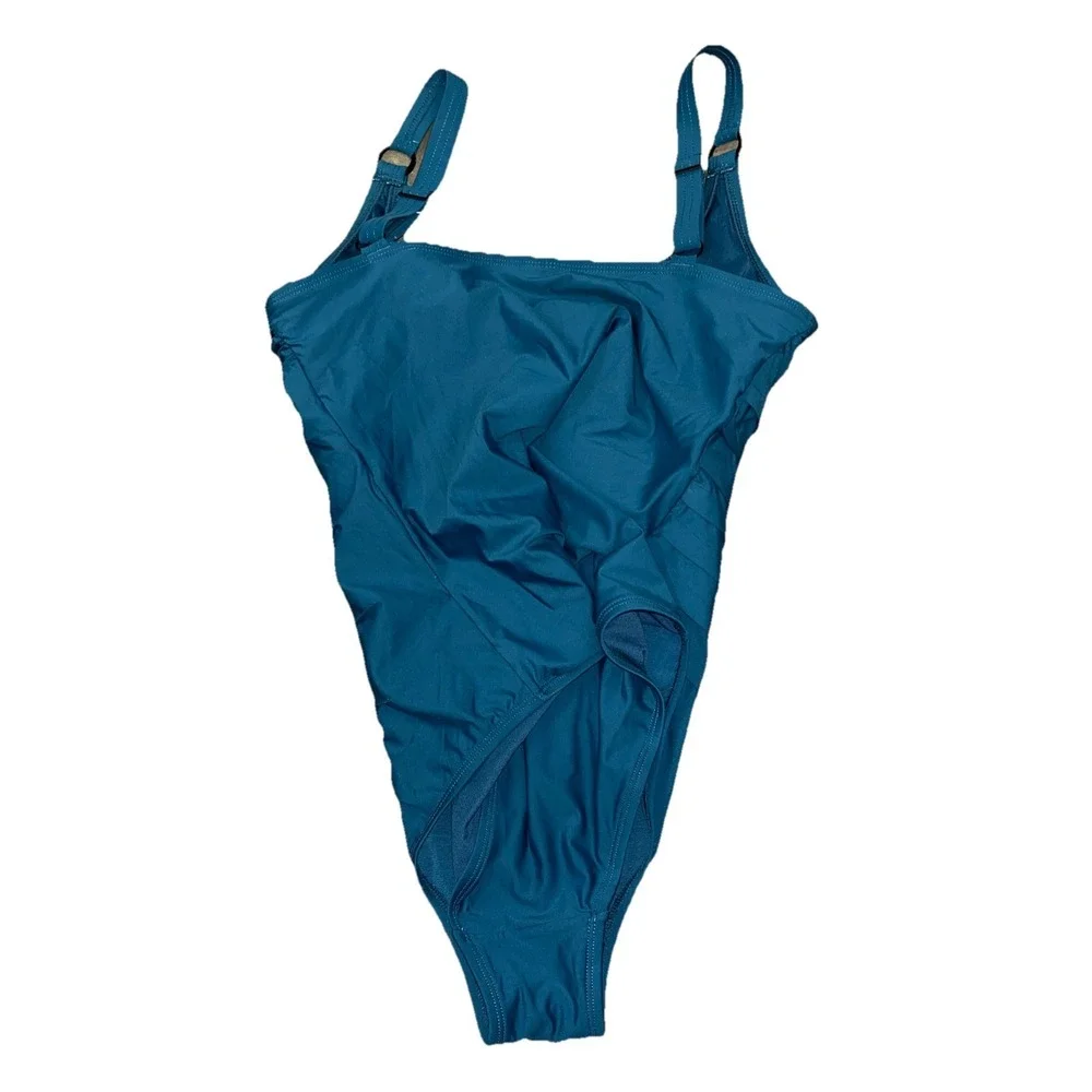 NWT Women's Teal DKNY One Piece Swimsuit Size *SMALL* - Picture 2 of 2